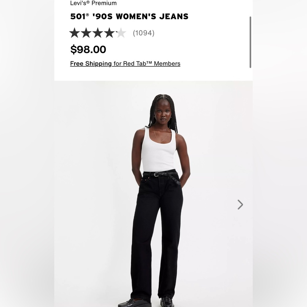Levi’s 501 90’s Classic Black Women's Jeans